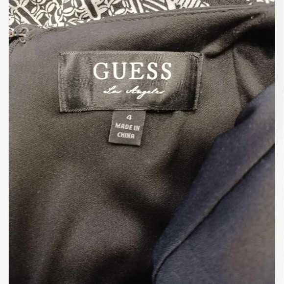 Guess Sleeveless Halter Hi Lo Black & White  Dress Size 4 - Picture 10 of 11